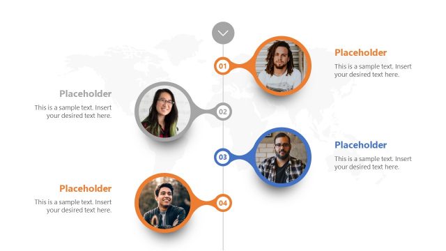 Vertical Timeline Concept PPT Slide – White Background