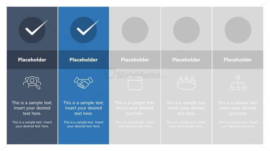 PPT Presentation Template of Horizontal Checklist