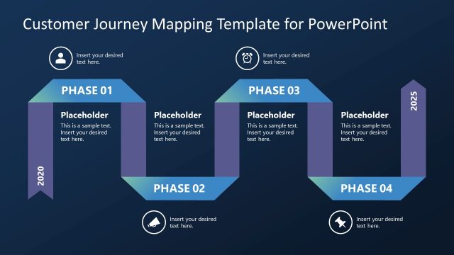 Customer Journey Mapping PowerPoint Template – Dark Background