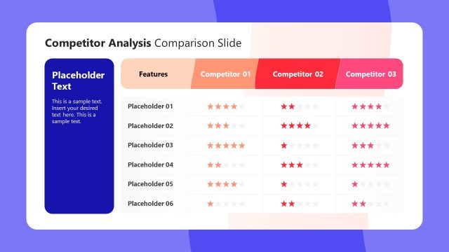 Competitor Analysis Comparison Slide Template for PowerPoint