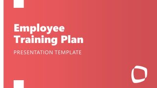 Cover Slide for Employee Training Plan Template