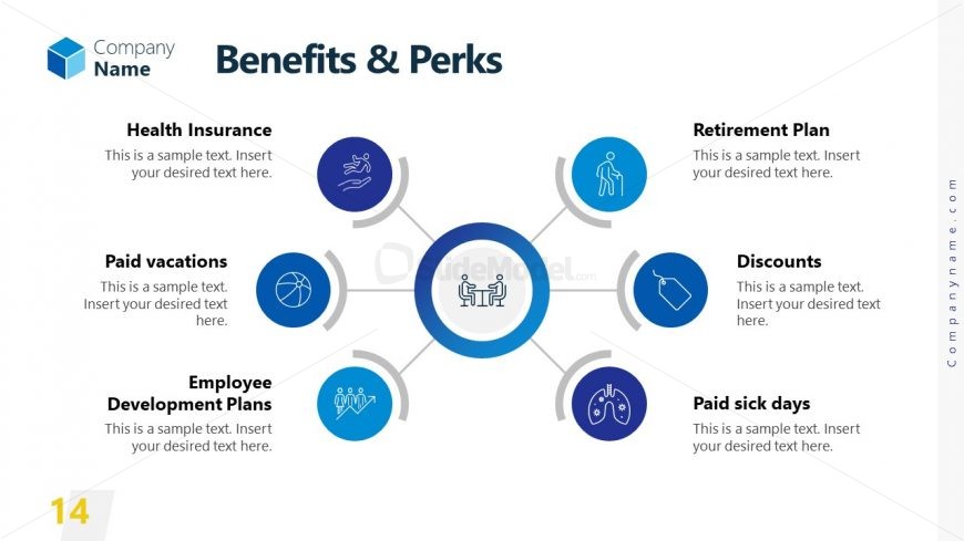 Employee Benefits Listing Slide for PowerPoint 