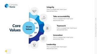 Company Core Valued Editable PowerPoint Diagram