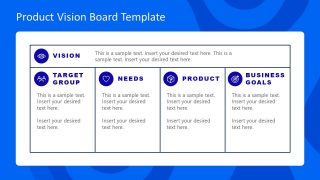 Slide Template for Presenting Product Vision