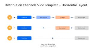 Editable PPT Diagram for Showing Distribution Pathways