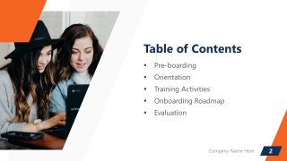 PowerPoint Table of Content Slide 