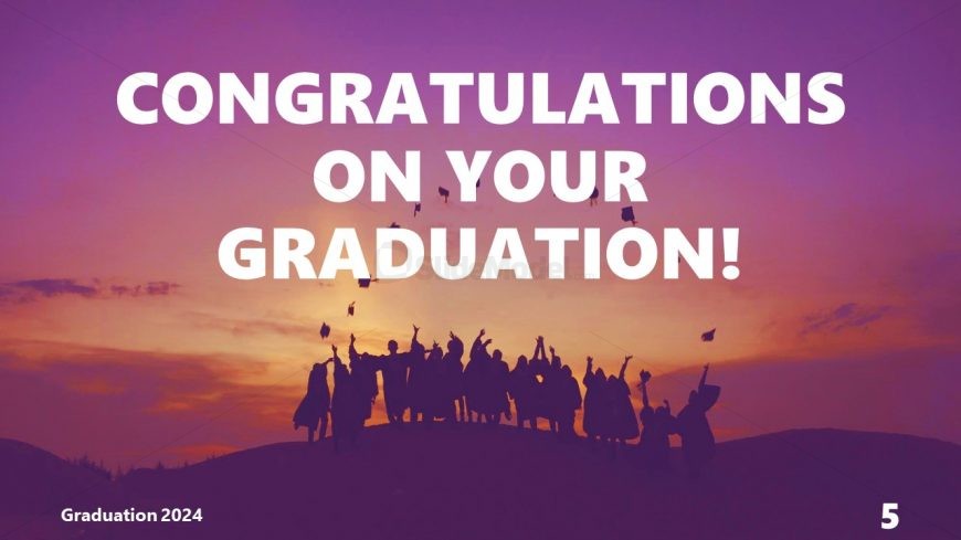 Graduation Ceremony Congratulations PPT Template Slide 