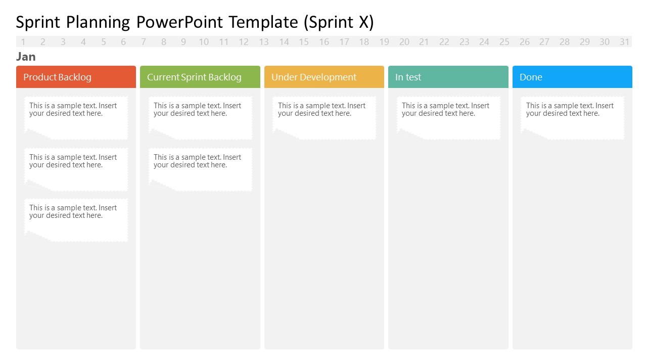 Sprint Planning Dashboard for PowerPoint
