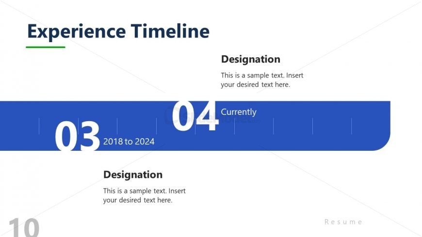 Professional Experience Presentation Layout 