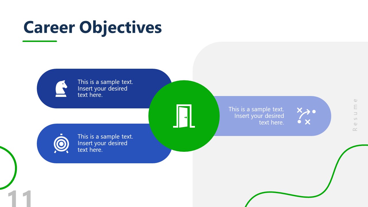 Infographic PPT Diagram for Career Objectives Presentation