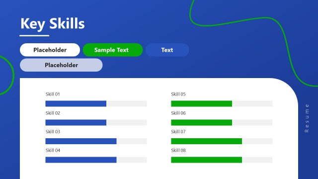 Editable Chart Slide for Key Skills Grading