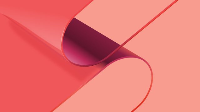 Curved Red Surfaces PowerPoint Background