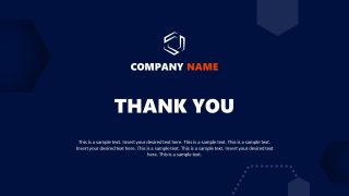 Editable Thank You Slide for Company Profile Presentation