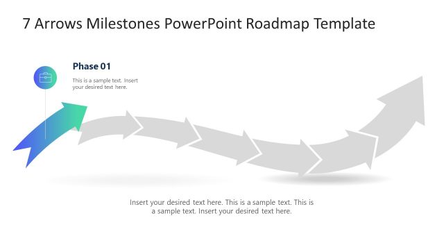 Phase 1 Spotlight Slide Arrow PPT Template