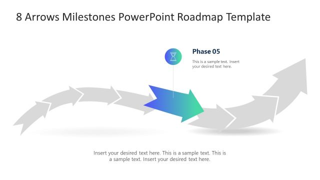 8 Arrows Milestones Roadmap PPT Template