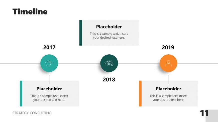 Editable Timeline Slide with Clipart Icons