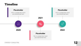 PPT Slide Template of Horizontal Timeline Design 