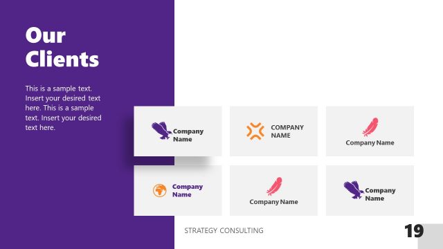 Our Clients Slide for Logos and Titles