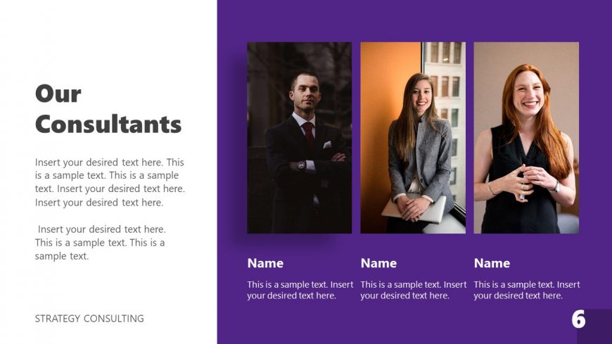 PPT Template Slide for Our Consultants