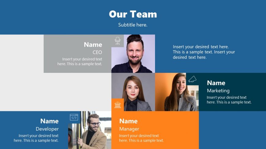 Editable Team Presentation Slide for PowerPoint