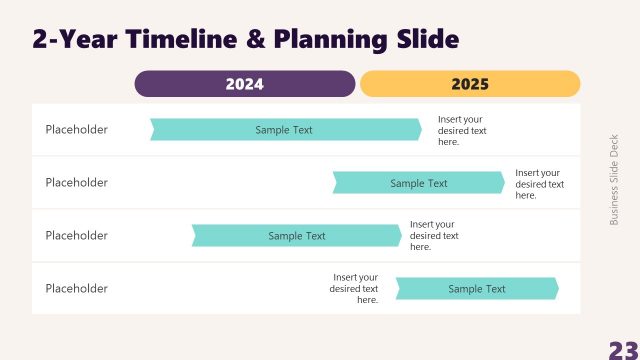 Two Year Planning Slide with Horizontal Design