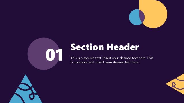 Section Header Editable Slide – Business PowerPoint Template