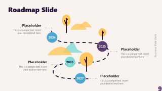 PPT Slide with Creative Timeline Template