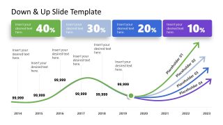 PPT Slide Design with Down & Up Arrow Diagram