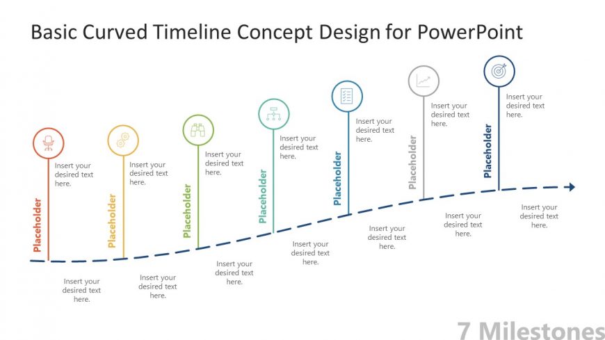 Presentation Slide with 7 Milestones - Editable PPT Template