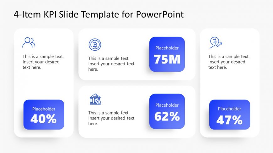 Editable 4-Item Slide Design for Presentation