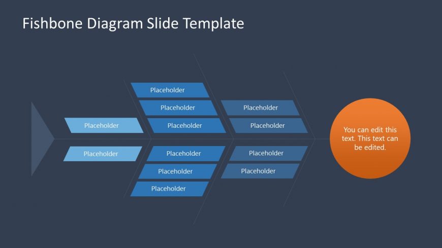 Three-Stage Fishbone Editable Diagram