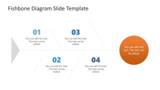 Bold Numbers Fishbone Diagram Template Slide