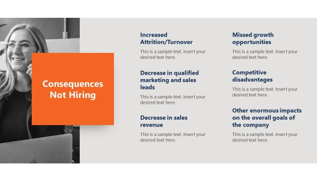 PowerPoint Slide to Discuss Not Hiring Consequences