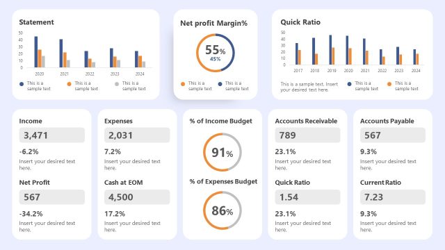 Financial Snapshot PPT Dashboard