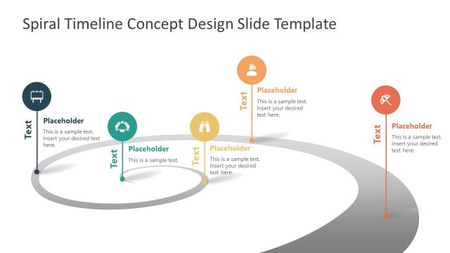 Spiral Timeline Template Design for Presentation