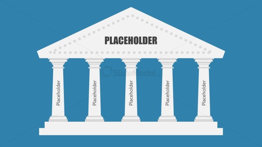 Editable 5-Step Pillar Diagram for PowerPoint