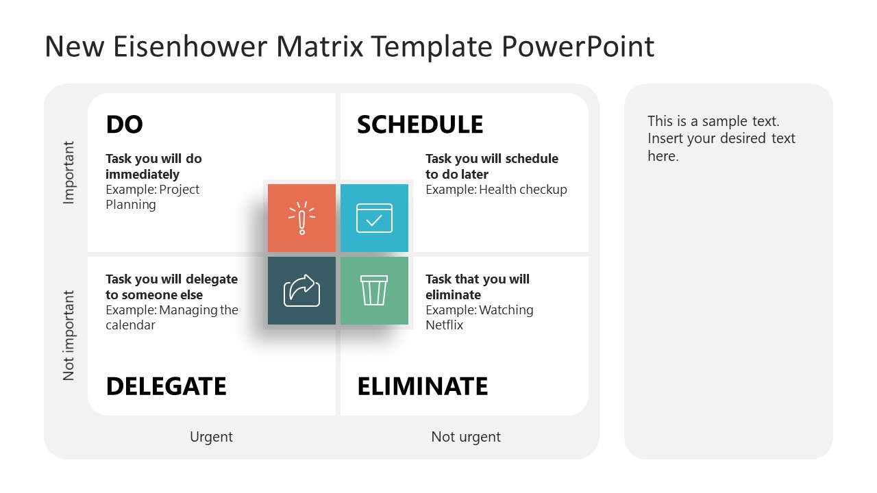 New Eisenhower Matrix Template Slide