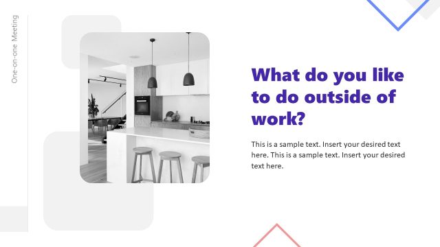 One-on-one Meeting Template Slide with Relevant Image