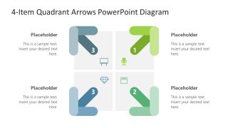 Presentation Slide Template with Four Arrow Diagram