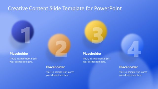 Blurred Circles with Numbering PowerPoint Template