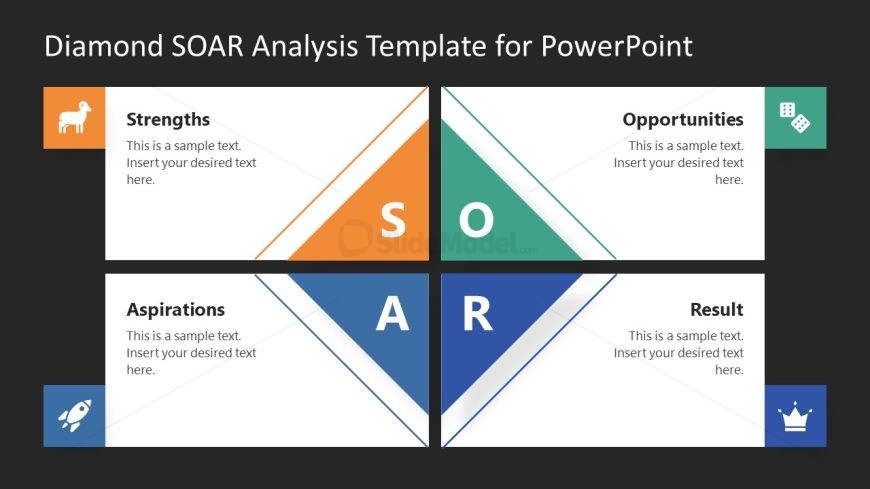 PowerPoint SOAR Analysis Presentation Diamond Diagram