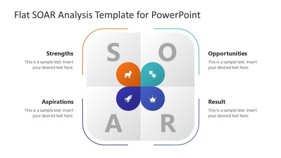Flat SOAR Analysis Template for PowerPoint