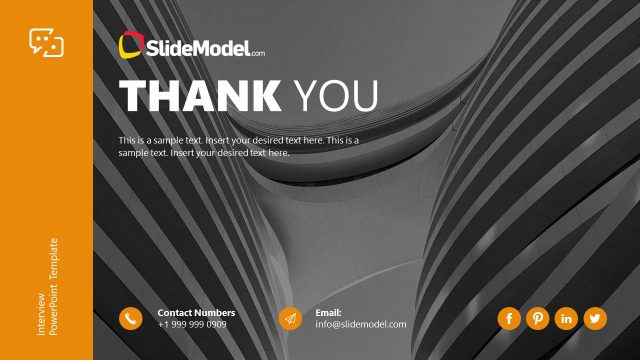 Interview Presentation Template – Thank You Slide