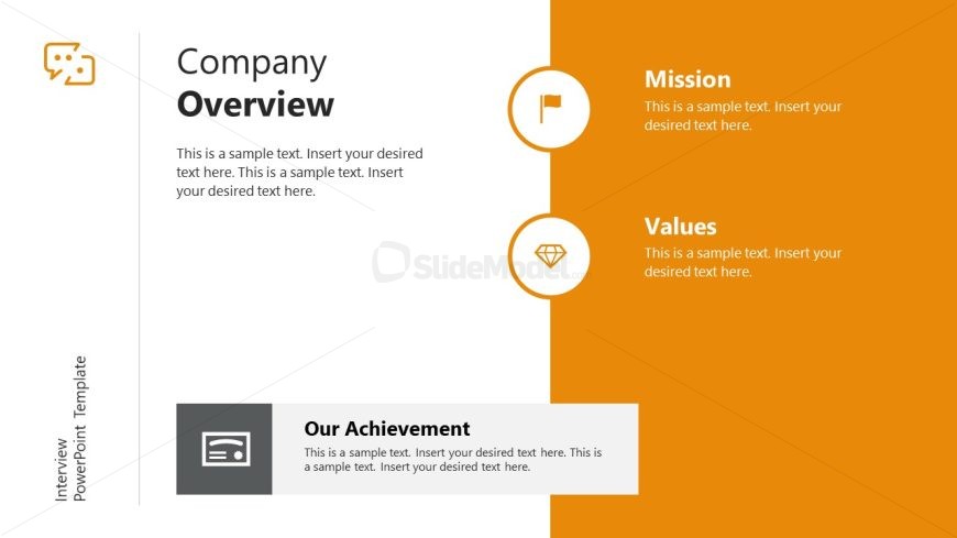 Interview PPT Template - Company Overview Slide
