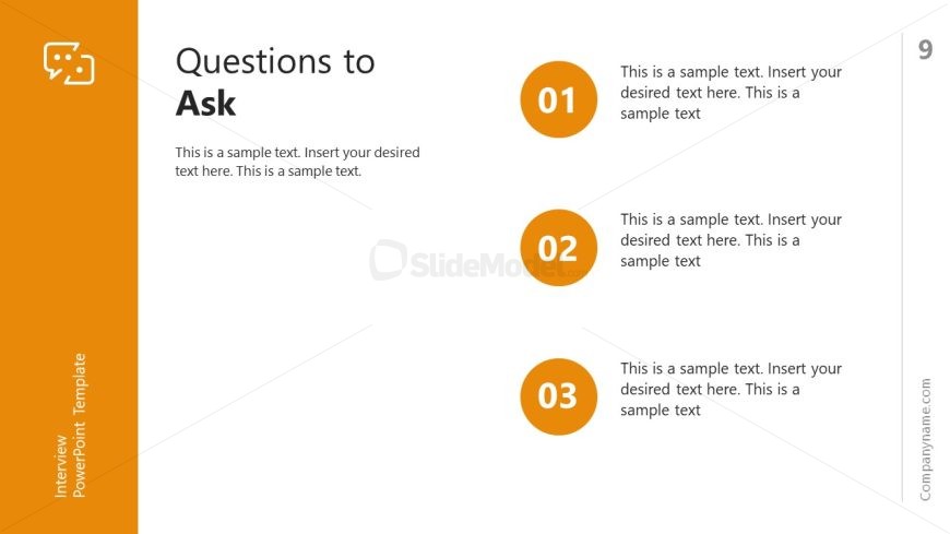 Interview PowerPoint Template - Questions To Ask Slide