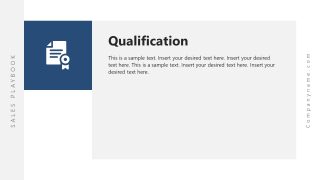 Qualification Slide for Sales Process Steps Presentation