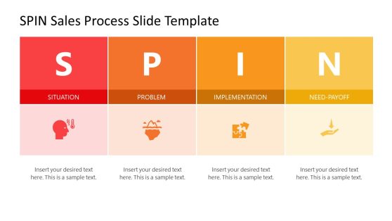 PPT SPIN Sales Process Slide Template