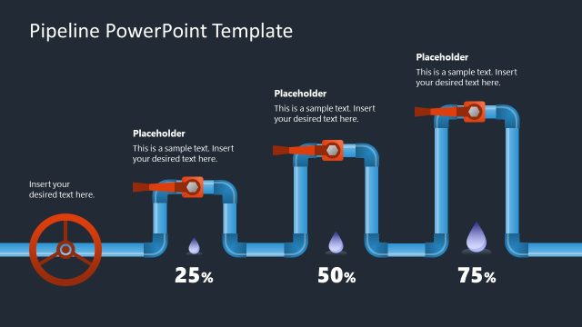 Water Pipeline Diagram for PowerPoint Template