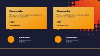 PPT Horizontal Timeline Slide Template for Presentation