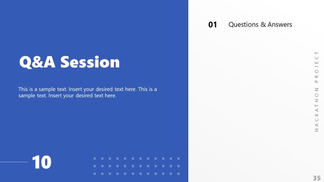 Q&A Section Slide – PowerPoint Template for Hackathon